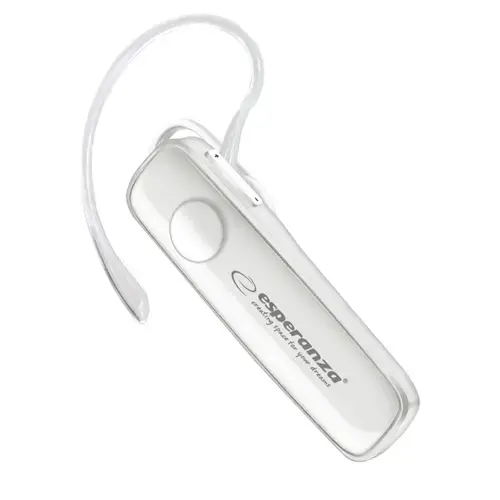 Casca Mono Wireless in-ear Esperanza Celebes EH184W, Bluetooth v.4.2, Hands Free, conexiune multipoint (Alb)