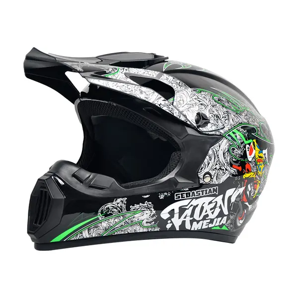 Casca Moto Enduro, Interior Confortabil, Ventilatie Multipla, pentru Motociclete, Cross, Enduro, ATV, Dirt Bike, FIXATO, Marime XL, Multicolor XL