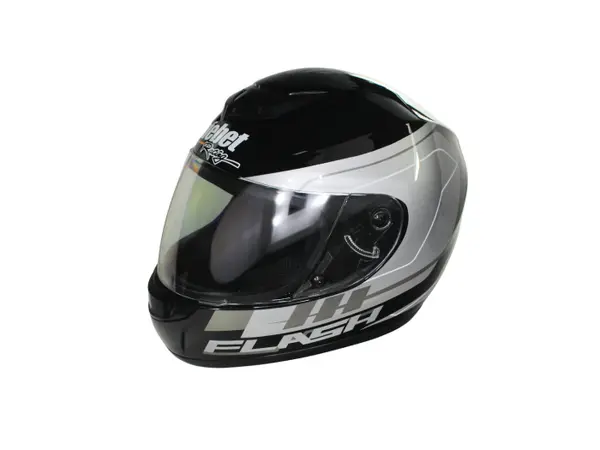 Casca moto integrala adulti, Safebet HF-123 Q245-S, culoare negru argintiu, marime XL