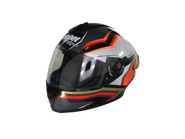 Casca moto integrala adulti, Safebet HF-123 Q250-L, culoare negru portocaliu, marime M