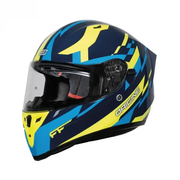 Casca moto integrala cu ochelari, Origine Strada Reveal, culoare galben albastru, marime S