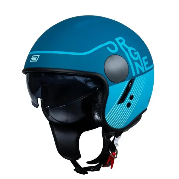 Casca moto jet cu ochelari,Origine Sierra Snatch, albastru mat,marime M