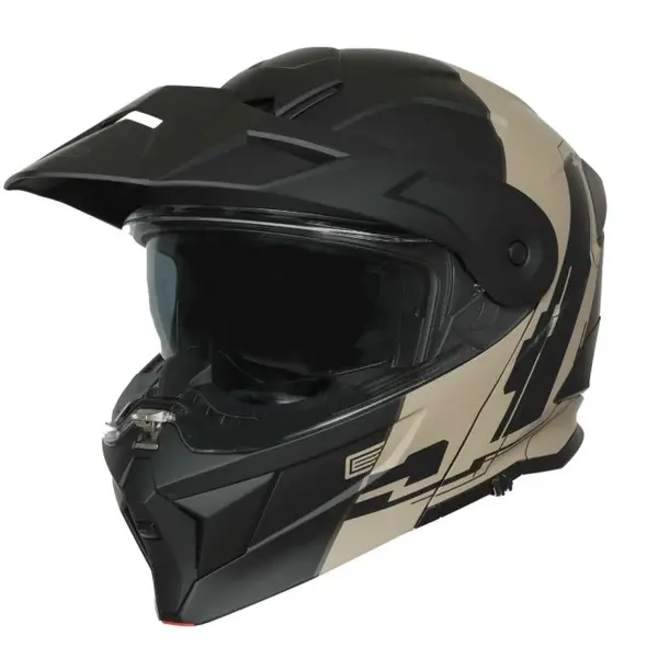 Casca moto Origine Adventure Cyborg rabatabila cu ochelari, culoare nisipiu negru, marime L