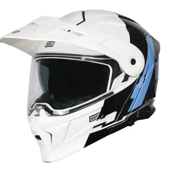 Casca moto Origine Adventure Cyborg rabatabila cu ochelari, culoare alb negru, marime L
