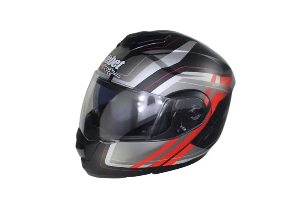 Casca moto rabatabila adulti, Safebet HF-119 Z48-R, culoare negru gri, marime S