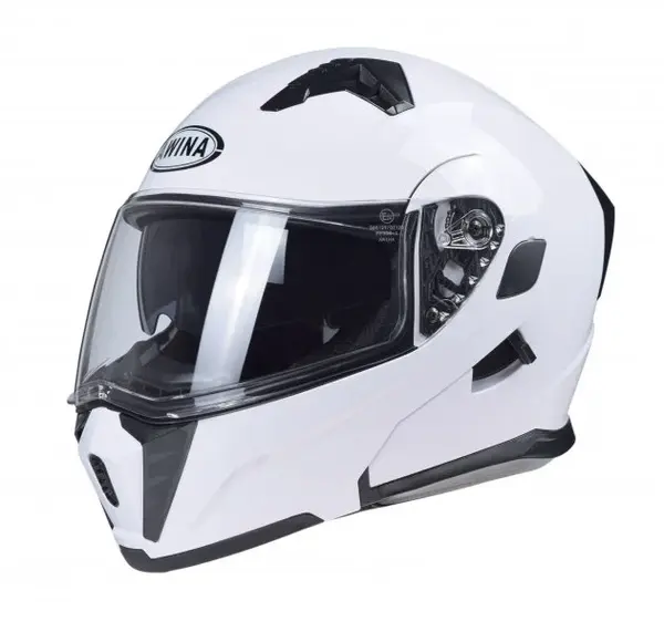 Casca moto rabatabila cu ochelari de soare, Awina JK906, culoare alb, marime S(55-56cm)