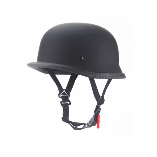 Casca Moto Scuter FIXATO Retro German, Interior Confortabil, Prindere rapida, Negru Mat, Marime L 59-60cm