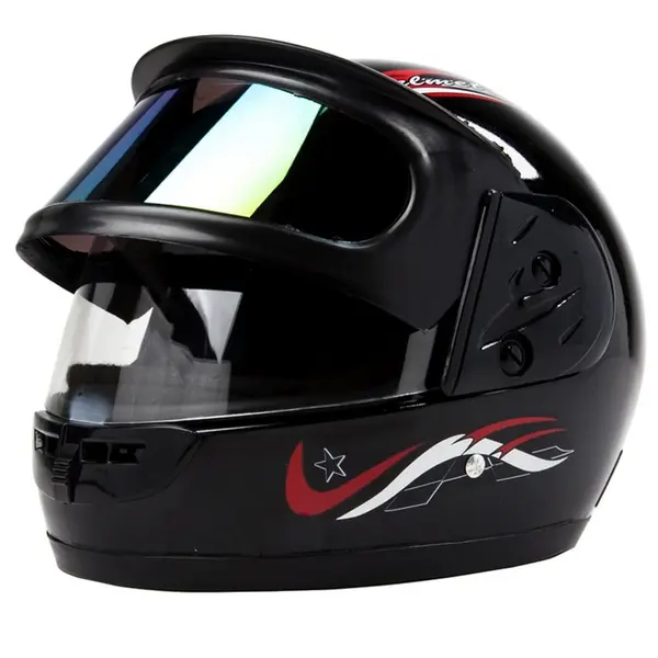 Casca Moto Scuter Full Face FIXATO, Viziera Dubla, Marime Universala 59-62cm, Negru