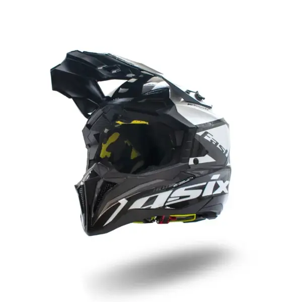 Casca motocross atv Asix 189, culoare negru alb, marime M