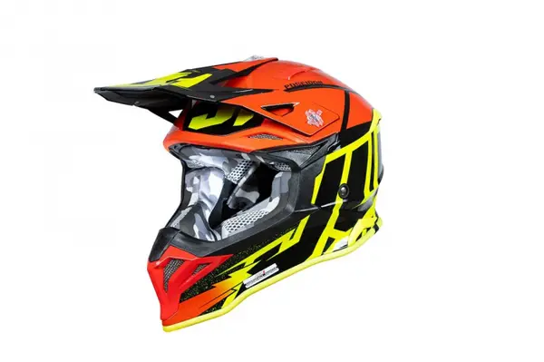 Casca motocross atv Just1 J39 Poseidon, culoare rosu galben, marime XL