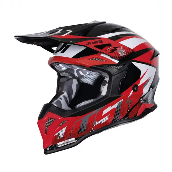 Casca motocross atv JUST1 J39 Revo, culoare rosu alb, marime XL