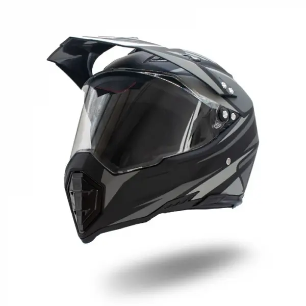 Casca motocross enduro adulti XTR 128, culoare negru gri, marime M