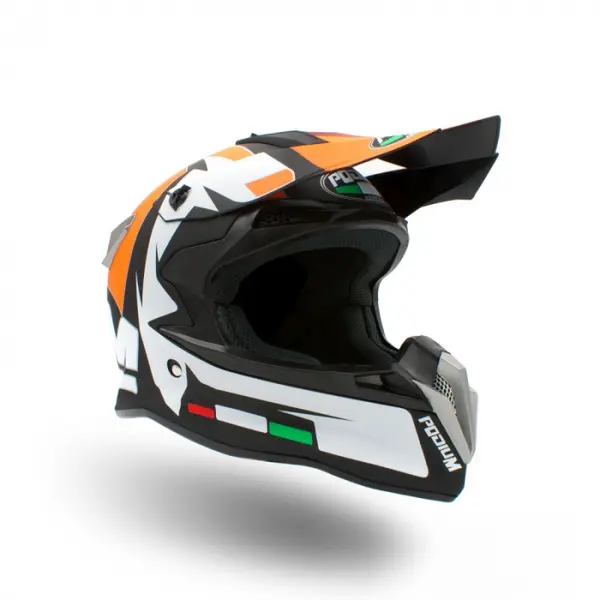 Casca motocross enduro adulti XTR 188, culoare negru portocaliu, marime M