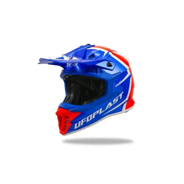 Casca motocross enduro Ufo Plast Intrepid, culoare albastru rosu, marime XL