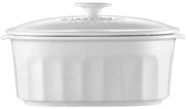 Caserolă ceramică BUYDEEM - CT1005, 2 L, alb