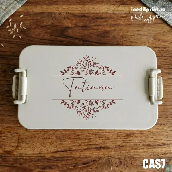 Caserola personalizata cu Nume CAS7 Bej