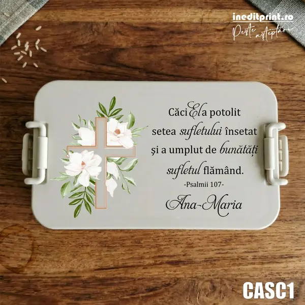 Caserola personalizata Psalmii 107 CASC1 Bej