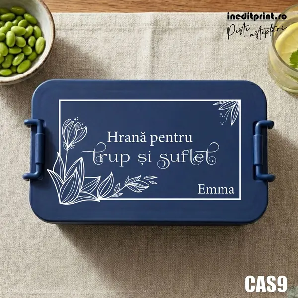 Caserola personalizata Trup si suflet CAS9 Bleumarin