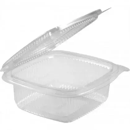 Caserolă PET 250 cc cu capac atașat transparenta – Set 100 buc Caserolă PET 250 cc cu capac atașat transparenta – Set 100 buc