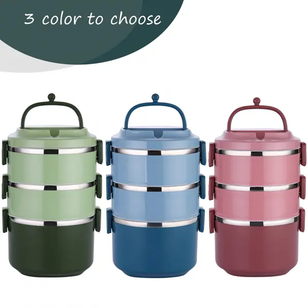 Caserola termica cu 3 compartimente ,3 culori,2100 ml