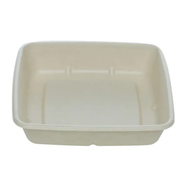 Caserole Biodegradabile, Compostabile Patrate, Natur, 20x20 cm, 1000 ml, 50 buc
