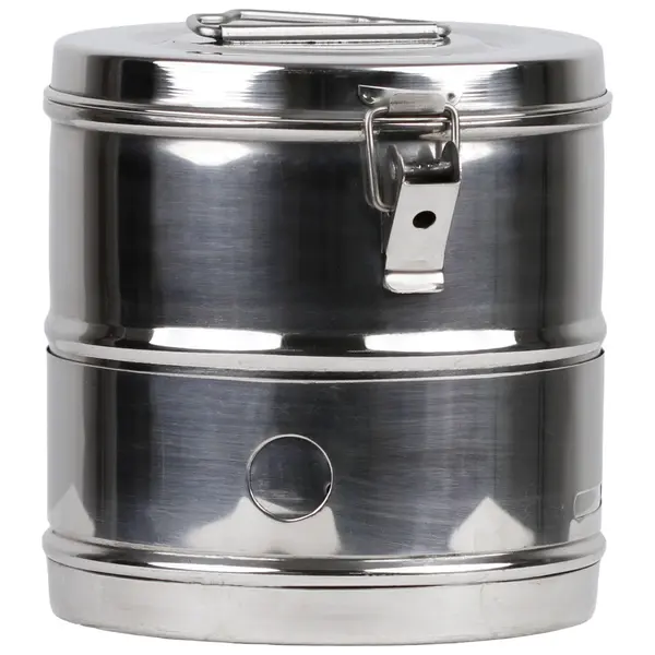 Casoleta sterilizare inox 16x16 cm PRIMA cu capac si sistem de siguranta