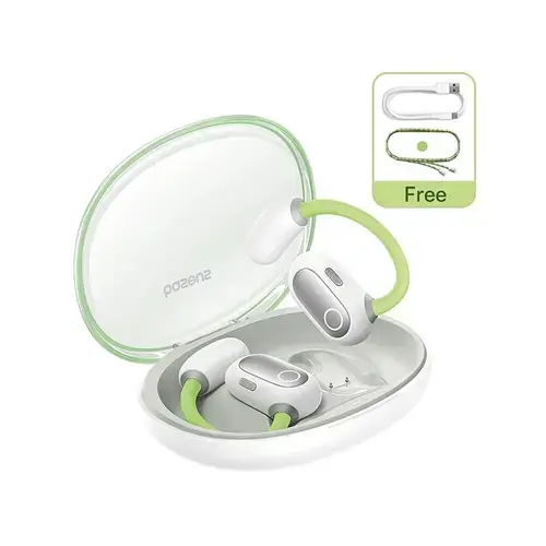 Casti Alergare Baseus Eli Sport 1 Open-Ear TWS, Bluetooth 5.3, Autonomie 30 ore (Verde)