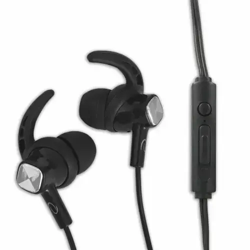 Casti Alergare cu microfon Esperanza EH200K control volum, Negru