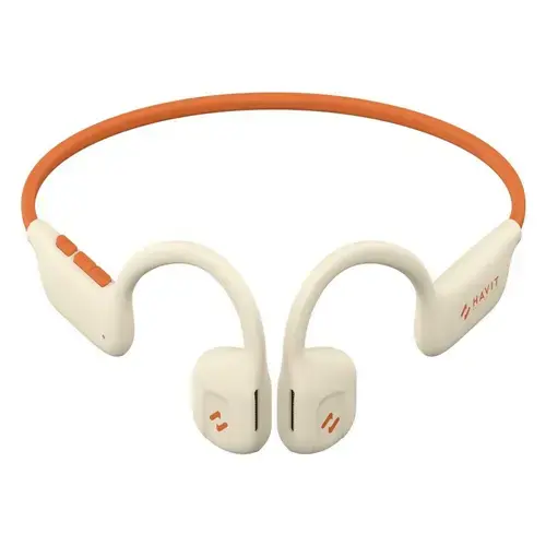 Casti alergare HAVIT E510BT Freego1 Air, Open-ear, Bluetooth (Bej/Portocaliu)