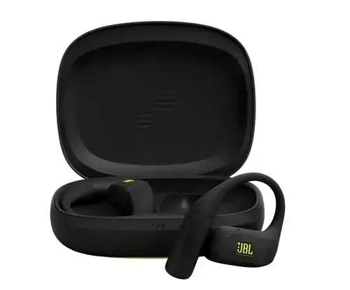 Casti alergare open-ear JBL Endurance Zone, True Wireless, IP68, 4 microfoane, Redare pana la 32 ore, Bluetooth 5.3, Negru/Galben