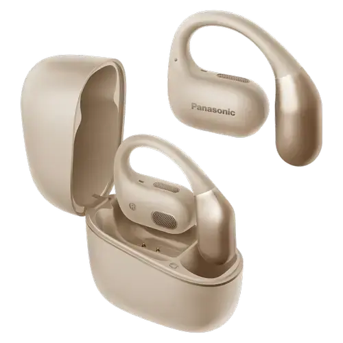 Casti alergare True Wireless In-Ear Panasonic RB-F10DE-C, Bluetooth, ENC, Autonomie 25 ore, IPX4 (Bej)