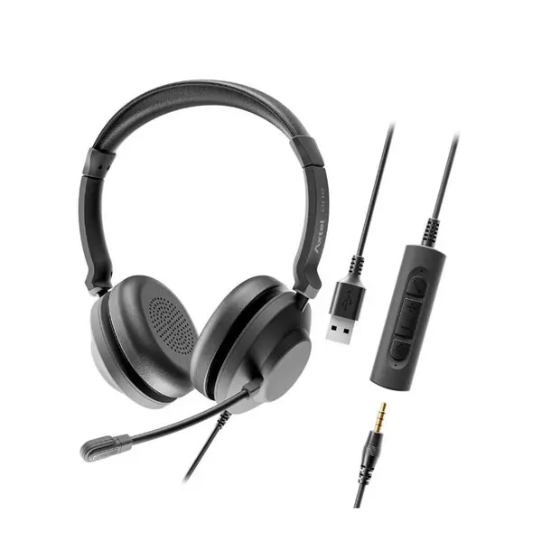 Casti audio cu fir Axtel One UC35 Stereo HD, Vegan Leather