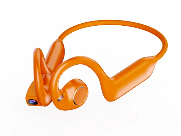 Casti Bluetooth AI iSEN E900, Portocaliu, Camera Sony 8MP, Open-Ear, Bluetooth 5.4, WiFi, 8GB, Traducere AI, Asistent Vocal, Reducere Zgomot Dual MIC, 220mAh
