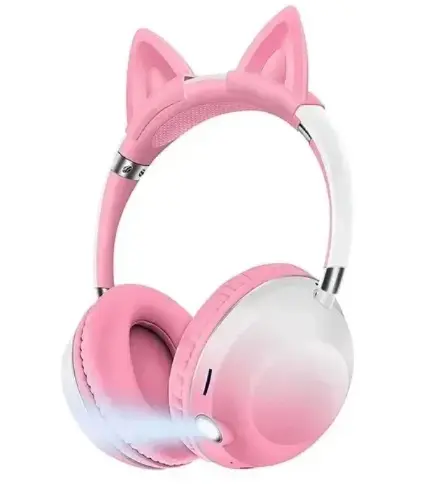 Casti bluetooth cu urechi de pisica si lanterna Andowl Q EM85