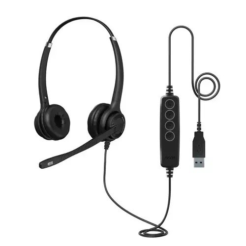 Casti Call Center Axtel Elite UC AXH-EHDUCD, USB-A, 2m (Negru/Argintiu)