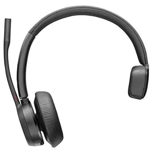 Casti Call Center Bluetooth Poly Voyager 4310 UC + adaptor USB-A BT700, cu suport de incarcare, Microfon (Negru)