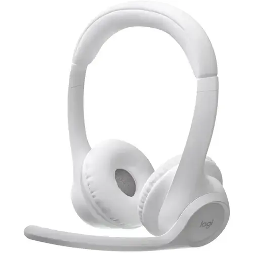 Casti call center Logitech Zone 300, Microfon, Bluetooth (Alb)