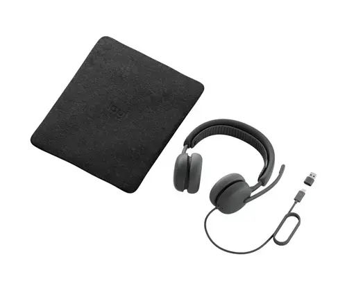 Casti Call Center Logitech Zone Wired 2, USB-C/A, Microfon cu anulare zgomot (Negru)
