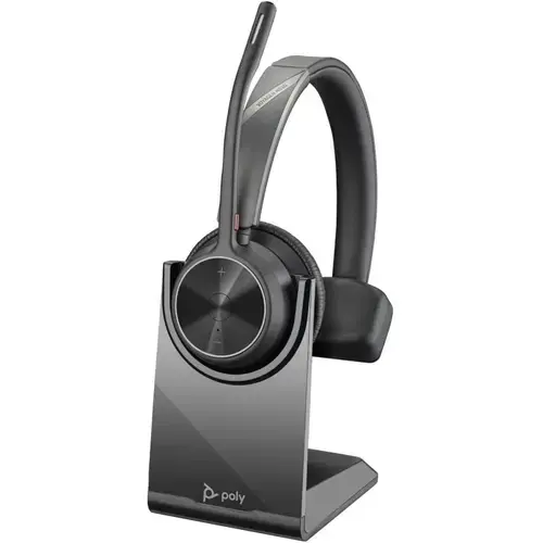Casti Call Center Poly Voyager 4310, Bluetooth, dongle BT700, suport de incarcare, Microfon, USB-C (Negru)