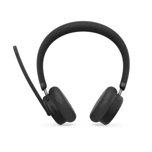 Casti Call Center Wireless Lenovo 6550 Dual-Mode ANC, Bluetooth, USB-A, Teams, Microfon (Negru)