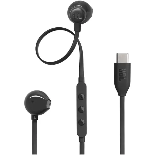 Casti cu fir In-Ear JBL Tune 305C, Microfon, Type-C, Negru