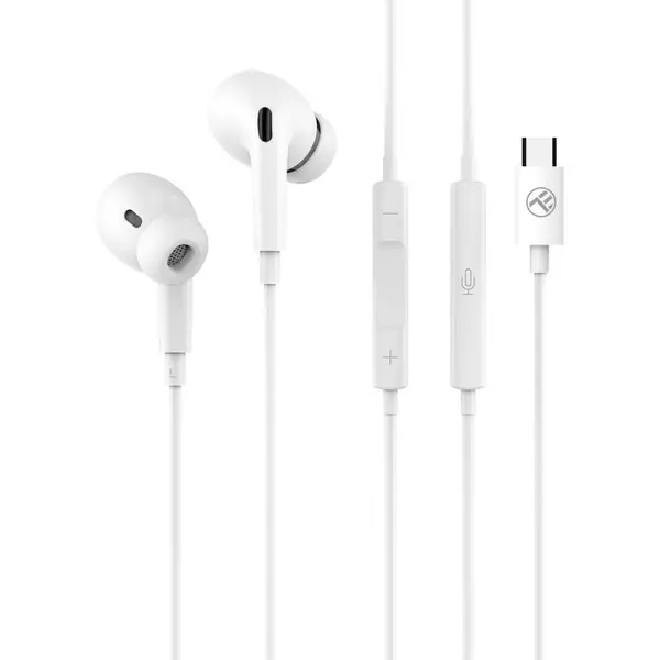 Casti cu fir In-Ear Tellur Attune, Type-C, Alb