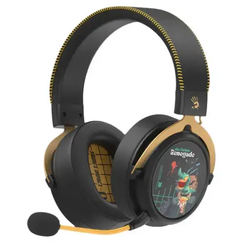 Casti cu microfon A4Tech MR595 Renegade Midnight, Bluetooth, Wired, Wireless 2.4Ghz Negru/Maro)