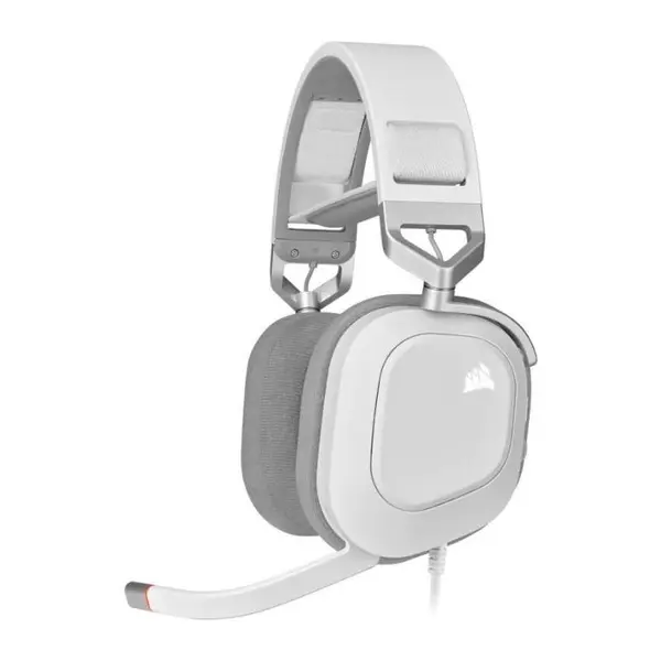 Casti cu microfon Corsair HS80 Surround 7.1, 20Hz - 40 kHz, 32ohm, 116db, driver 50mm, Alb
