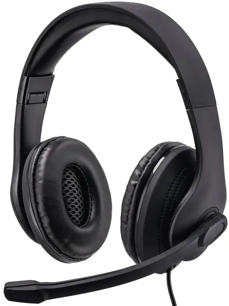 Căști cu microfon Hama - HS-USB300, negre
