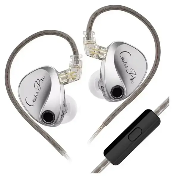 Căști cu microfon KZ – Castor Pro Silver Harman Edition, argintii