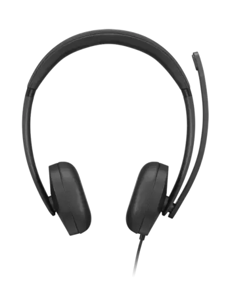 Casti cu microfon Lenovo VoIP 5000, USB-C/A, certificare pentru Microsoft Teams, Negru
