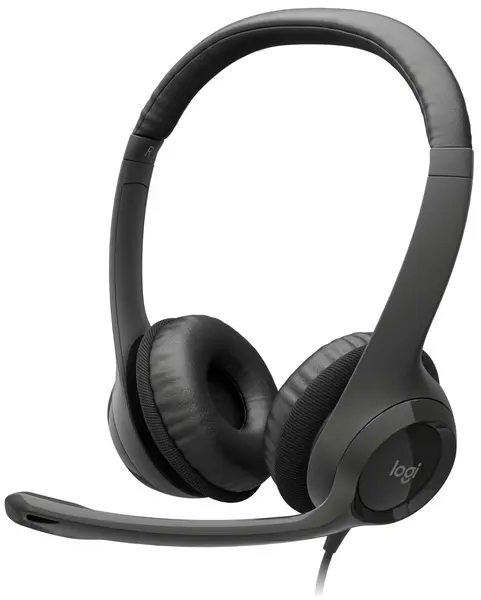 Căști cu microfon Logitech - H390, negre