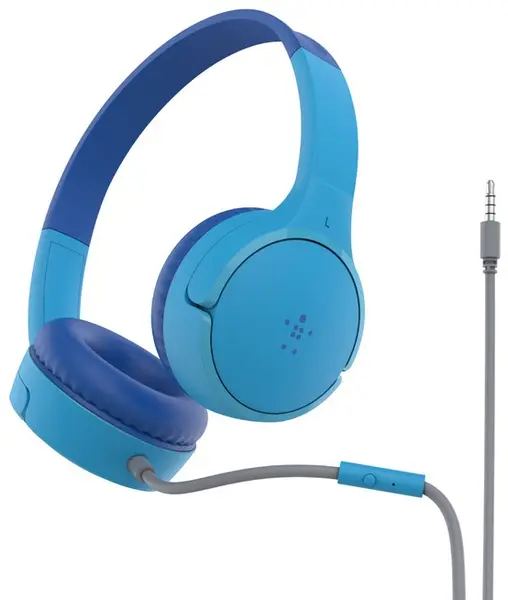 Căști cu microfon pentru copii Belkin - SoundForm Mini, albastru