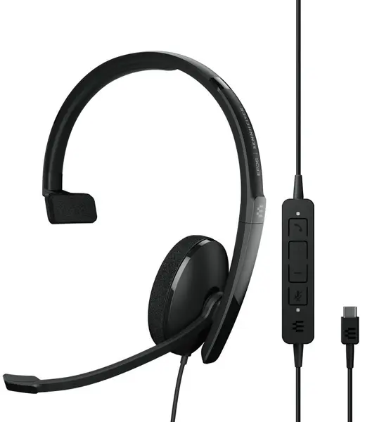 Căști cu microfon Sennheiser - EPOS SC 130, USB-C, negre